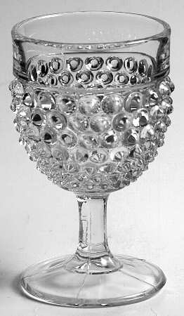 Hobnail Clear Wine Glass