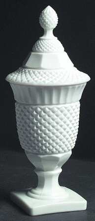 Waterford Milk Glass Large Candy Jar & Lid
