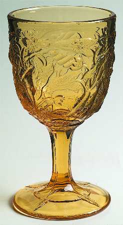 Morning Glory Amber by L G Wright Glass