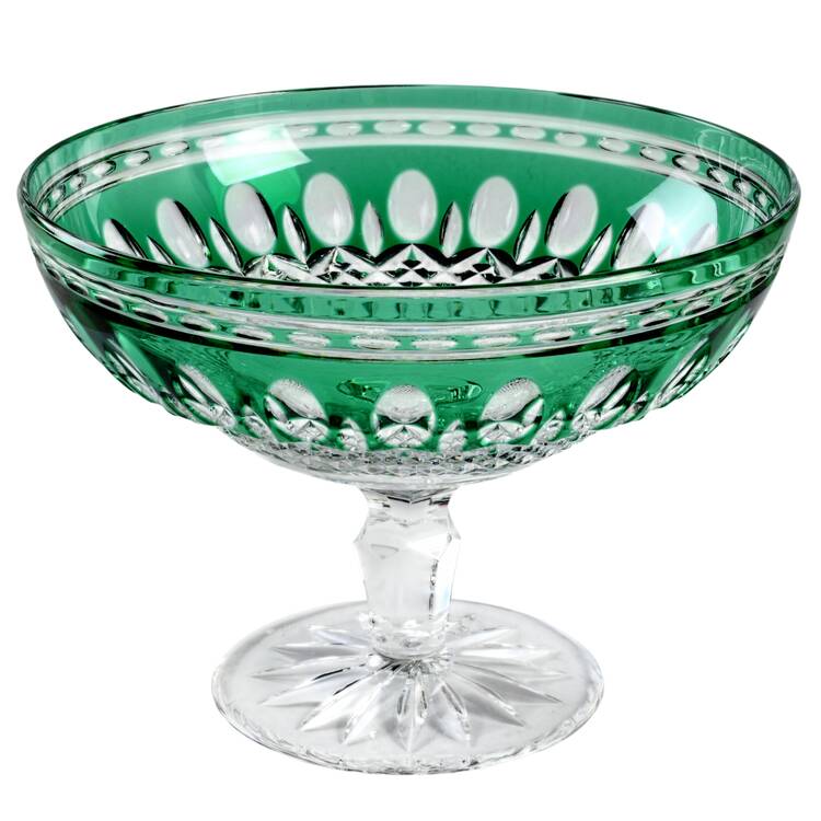 Clarendon Emerald Green Round Compote (Height X Width)