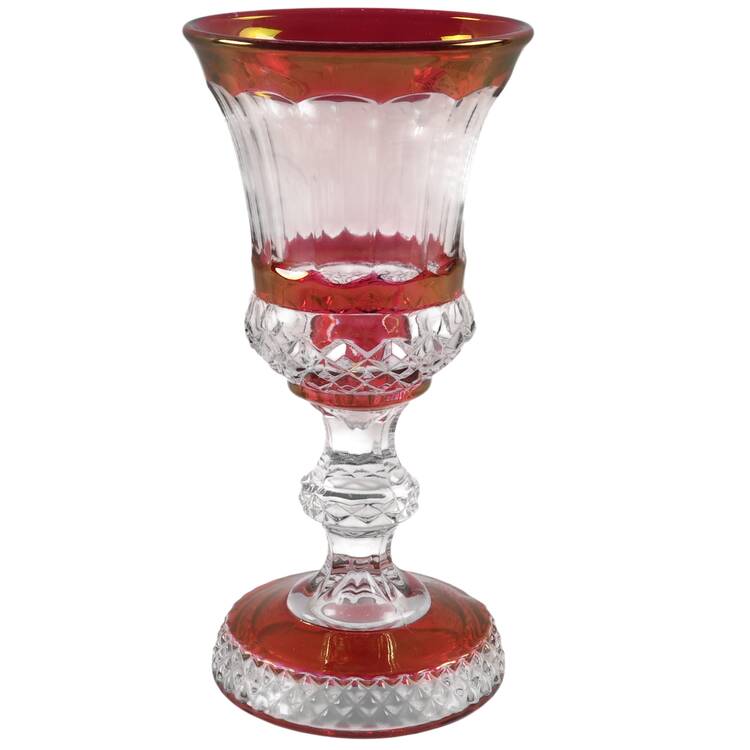 1943 Ruby Flash Footed Urn No Lid
