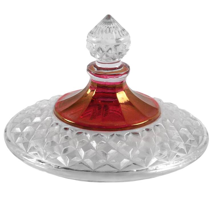 1943 Ruby Flash Lid for Footed Urn