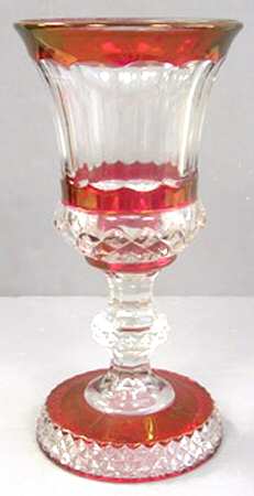 1943 Ruby Flash Footed Urn No Lid