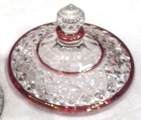 1943 Ruby Flash Lid for Footed Urn