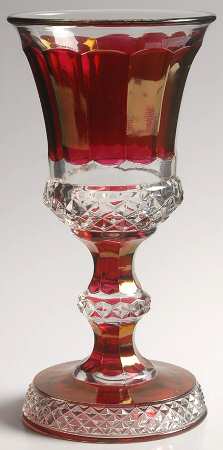 1943 Ruby Flash Footed Urn No Lid