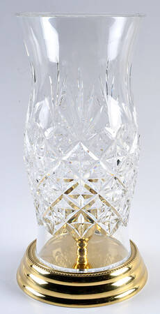 Crystal and Brass Collection Hospitality Brass Base Hurricane Lamp