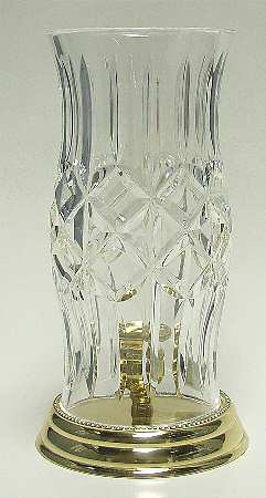 Crystal and Brass Collection Prescott Brass Base Hurricane Lamp