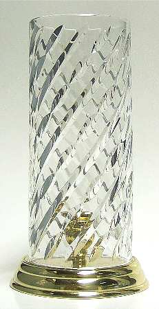 Crystal and Brass Collection Wyndham Brass Base Hurricane Lamp