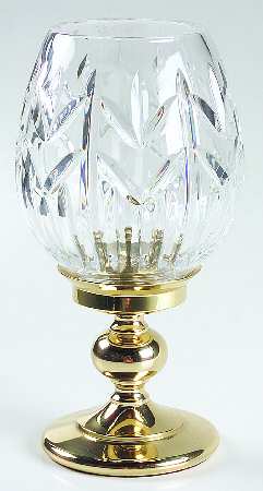 Crystal and Brass Collection Andover Brass Base Hurricane Lamp