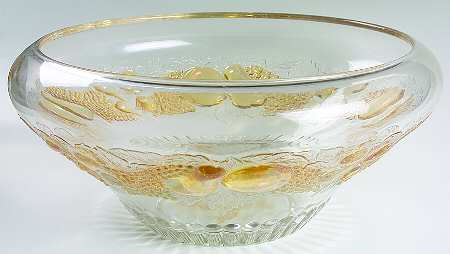 Della Robbia Amber Flash Punch Bowl