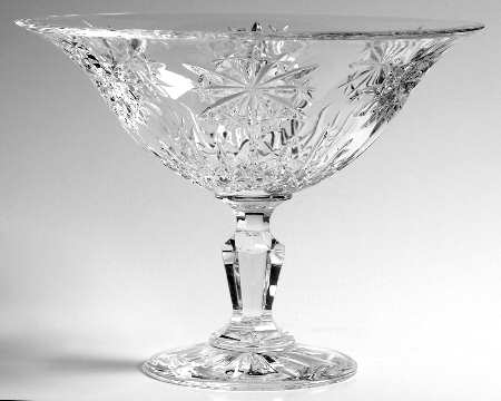 Snow Crystals Round Compote (Height X Width)