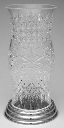 Snow Crystals Hurricane Lamp & Metal Base
