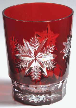 Snow Crystals Red Double Old Fashioned
