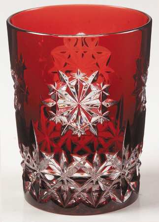 Snow Crystals Red Double Old Fashioned