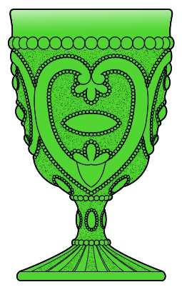 Sweetheart Green by L G Wright Glass