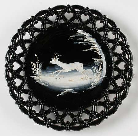 Mary Gregory Black 8" Decorative Plate