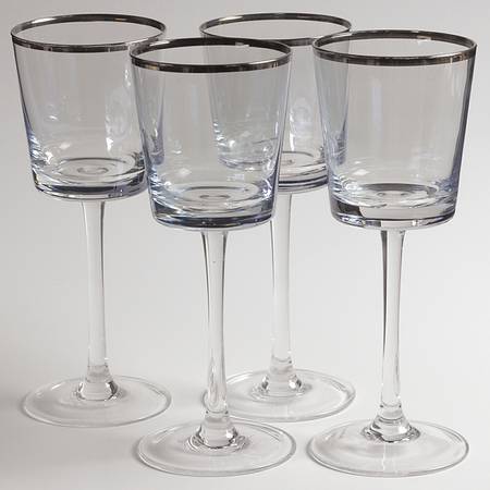 Lustre Blue Fin Wine - Set of 4