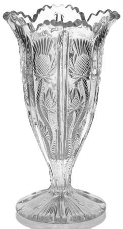 Paneled Thistle 6" Fan Vase