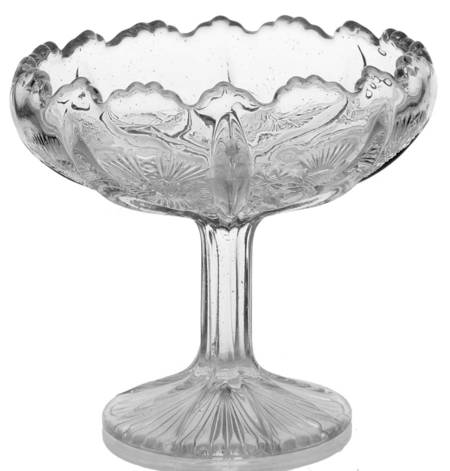 Paneled Thistle Round Compote (Height X Width)