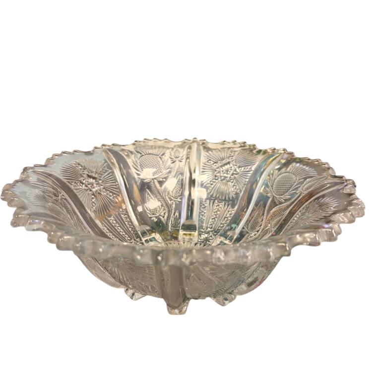 Paneled Thistle 9" Round Bowl