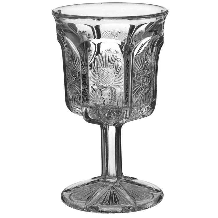 Paneled Thistle Wine Glass