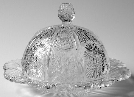 Paneled Thistle Round Covered Butter