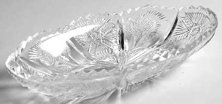 Paneled Thistle 8" Oval Relish