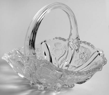 Paneled Thistle Small Basket