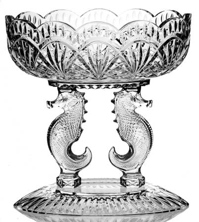 Seahorse 11" Oval Footed Bowl