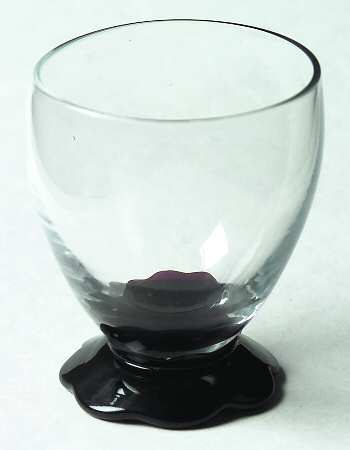 Lilly Pad Foot Black Cordial Glass