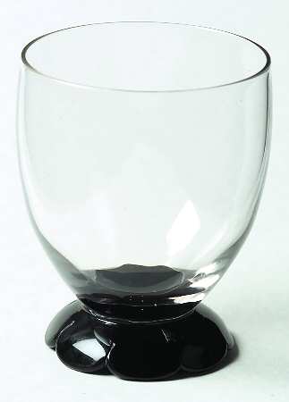 Lilly Pad Foot Black Wine Glass