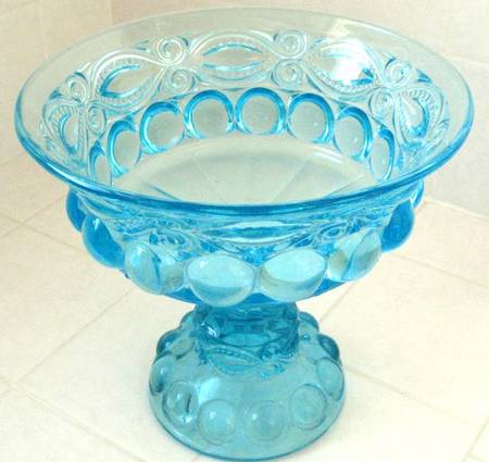 Eyewinker Blue 5" Footed Comport