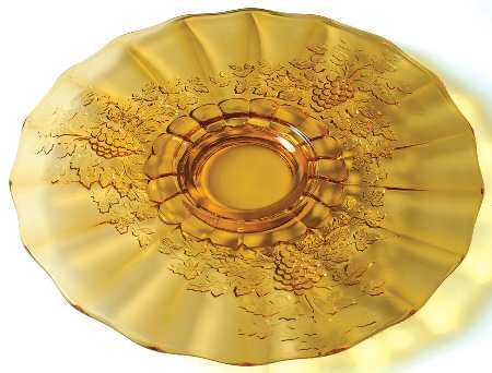 Panel Grape Amber 15" Torte Plate