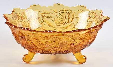 Wild Rose Amber by L G Wright Glass