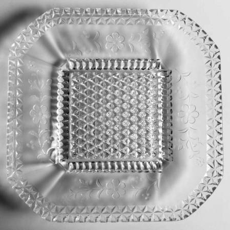 Wildflower Clear 9" Square Plate