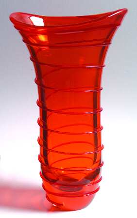 Evolution (Red Amber) 11" Flower Vase