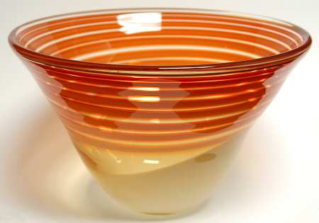 Evolution (Red Amber) 12" Round Flared Bowl