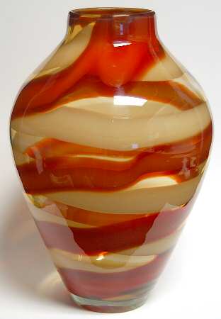 Evolution (Red Amber) 17" Flower Vase