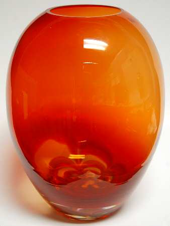 Evolution (Red Amber) 11" Ginger Jar Vase