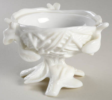 Animals & Figurines Milk Glass Robin Nest No Lid