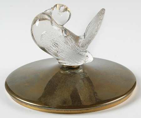 Animals & Figurines Candy Dish & Pouter Pigeon Lid