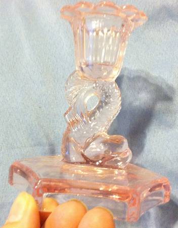 Animals & Figurines 4" Pink Dolphin Candlestick