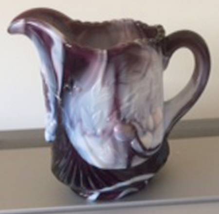 Cherry Purple Slag Creamer
