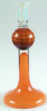 Evolution (Amber & Ocelot) 11" Tall Single Light Candlestick