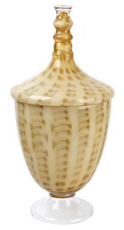 Evolution (Amber & Ocelot) Footed Urn & Lid
