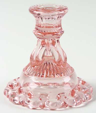 Doric Pink Single Light Candlestick