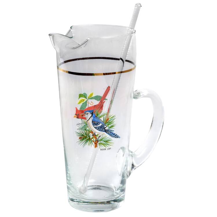 American Songbirds 32 Oz Martini Pitcher with Stirrer