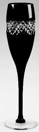 Black Cut Fluted Champagne