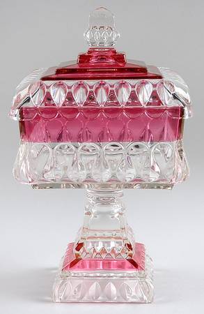 Wedding Cranberry Flash Large Bowl Wedding & Lid