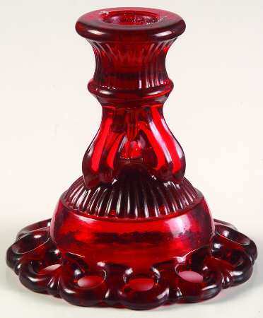 Doric Ruby Single Light Candlestick